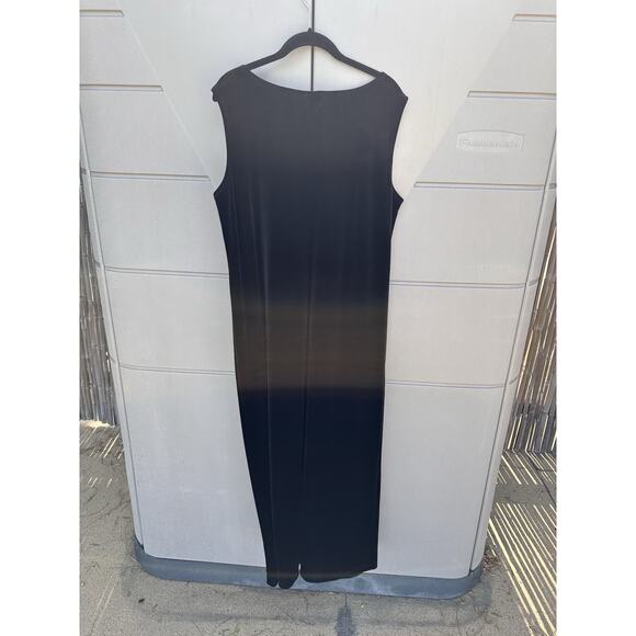 JM Collection Dress Women Black Velvet Sleeveless Tank Long Maxi Gown Elegant 1X - Picture 6 of 8